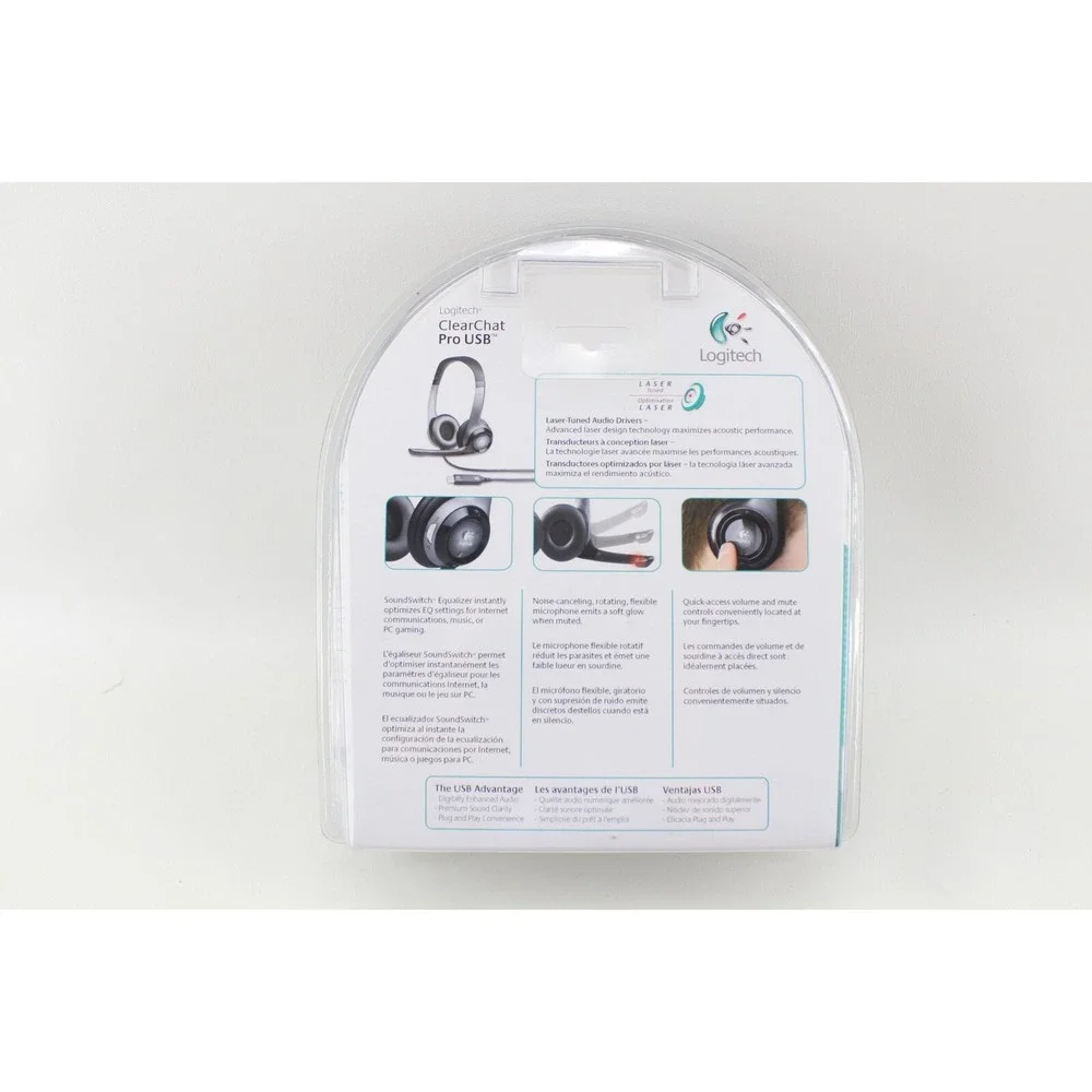 Logitech ClearChat Clear Chat Pro USB Black Headband Headsets‎ model 981-000010